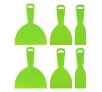 Eighosee 6 Pcs Plastic Knife Set Flexible Scraper Tool for, Wallpaper, Baking, Wall and Car Green 2/4 /6 Inch