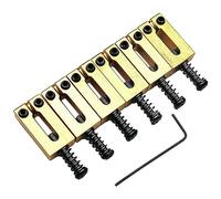 Eighosee 6 Set Bridge Saddle for Solid Brass Electric Guitar Bridge Bridge Code String Pull String Code String Saddle (Black)