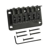 Eighosee 6 String Guitar Saddles Bridge with Screws Replacement Chrome Guitar Bridge for Accessories, Guitar Top Load Bridge A