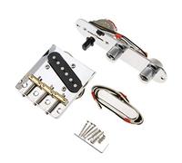 Eighosee 6 Strings Saddle Bridge Plate, 3 Switch Control Plate, Neck Set for Electric Guitars