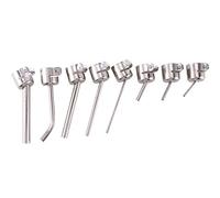 Eighosee 8Pcs 45 Degree Bent Curved Nozzle Soldering Station Hot Air Stations Nozzles Soldering Tool for 858D Welding Nozzles