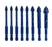 Eighosee 8pcs Serrated Masonry Drill Bit Masonry Drill Bits Set for Tile Glass Metal Brick Ceramic Wood Drill Bits for Tiles and Bricks