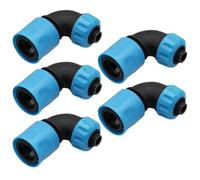 Eighosee 90 Degree Elbow Quick Connector 16mm ABS Garden Irrigation Car Wash Hose Quick Connect Faucet Connector