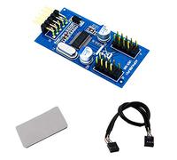 Eighosee 9Pin USB Header Male 1 to 2 Female Extension Splitter Cable Connector Adapter USB HUB Extension Card for Desktop