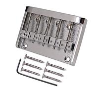 Eighosee A Set 5 Strings Bridge for Saddle Guitar Accessories Parts Musical Instrument Silver