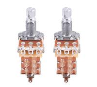 Eighosee A500k Pull Split Knurled 18MM Long Shaft Audio Taper Guitar Switch Control Pot Potentiometer for Guitar Parts(Pack of 2)