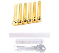 Eighosee Acoustic Guitar Bridge Pins, Bovine Bone Guitar Bone Bridge Saddle&Nut, Metal Guitar Bridge Pins Puller Guitar DIY