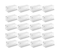 Eighosee Adhesive LED Strip Mounting Clips 20 Pcs Clear Waterproof Rope Light Brackets Wall Mount Wire Holders