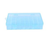 Eighosee Adjustable 24 Compartment Slot Plastic Craft Storage Box Jewellery Tool Container Organiser Blue