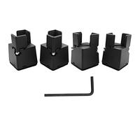 Eighosee Adjustable Chair Risers with Screw Clamp, 2 Inch Height Sofa Tables Bed Furniture Risers, (Black, 4 Pack)