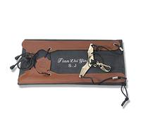 Eighosee Adjustable Leather Saxophone Shoulder Neck Strap Width for Sax Players Music Lovers Brown