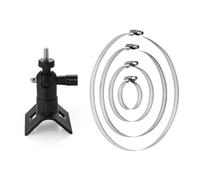 Eighosee Adjustable Stainless Steel Hose Clamp Hoop Pipe Poles Mount Bracket Worm Gear for Security Camera Accessories A