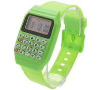 Eighosee and Silicone Date Display Electronic Watch Multifunction Calculator Watch Kids Calculator Watch Green