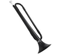 Eighosee B Flat Bugle Trumpet Environmentally Plastic with Mouthpiece for Band School Student Black color