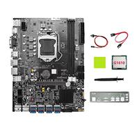 Eighosee B75 12GPU BTC Mining Motherboard+G1610 CPU+ Cable+Thermal Grease Support 2XDDR3 RAM B75 12USB Miner Motherboard