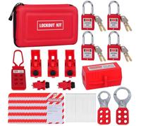 Eighosee Big Easy Lockout Kit Lockout Tagout Kit Clamps and Universal Multi-Pole Circuit Breaker Locks, Security Padlocks, Plug Locks