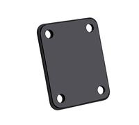 Eighosee Black Chrome Plated Guitar Neck Plate with 4 Screws for Electric