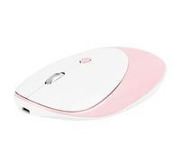 Eighosee Bluetooth 5.0 + 3.0 + 2.4G Wireless Mouse Aluminum Alloy Charging Ultra-Thin -Mode Wireless Mute Mouse for PC Laptop(Girlish Pink)