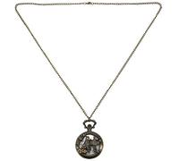 Eighosee Bronze Carved Zodiac Animal Dog Pocket Watch Retro Style Dog Pocket Watch