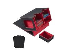 Eighosee Card Deck Box Card Display with Dice Tray Deck Box Deck Box Holding 160+ Trading Card Storage Box Deck Box Red