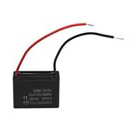 Eighosee CBB61 6uF 450VAC Motor Running Fan Capacitor Black w 2 Lead