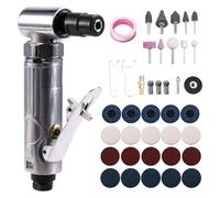 Eighosee Compact 1/4 Inch 90 Degree Angle Air Die Grinder Kit with Sanding Discs for Polishing and Engraving