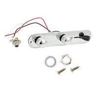 Eighosee Control Plate Loaded Plated Metal 3- Switch Wired Control Plate Guitar Control Plate