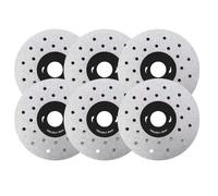Eighosee Diamond Chamfered Saw Blades for Cutting and Grinding Tile Marble, Reshline Rock Slab Flat Grinding Cutting Piece,6Pack