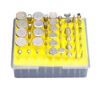 Eighosee Diamond Grinding Head Set File Abrasive Rotary Tool Silver Grinding Head Diamond File
