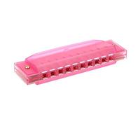 Eighosee Diatonic Harmonica 10 Holes Harp Mouth Key of C Instrument with Case Kid Musical Toy Pink