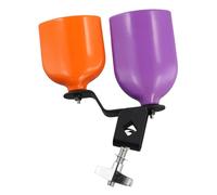 Eighosee Double Cowbell Bell Music Drum Cowbell High Low Sound Knocker Drum Percussion Instrument Part Accessories +Orange