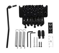 Eighosee Electric Guitar Double Tremolo Bridge Assembly System for Lic Parts Replacement 1 Set (Black)