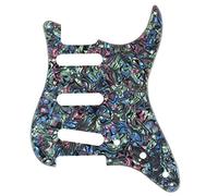 Eighosee Electric Guitar Pickguard 3 Ply 11 Holes SSS Single Coil Compatible Scratchplate Guitar Parts Replacement