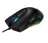 Eighosee Ergonomic Gaming Mouse with 4 Backlight Modes Up to 3200,RGB Wired USB Mouse with 7 Buttons for Laptop & Work