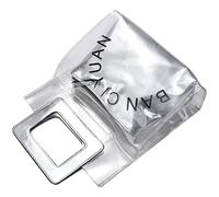 Eighosee Fashion Women Transparent PVC Handbag Lady Jelly Clear Beach Bag Tote Bag Silver