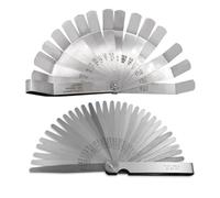 Eighosee Feeler Gauges Set, 32 Blades Tapered and 16 Blades Offset Feeler Gauge Set, Dual Marked SAE and Metric Feeler Gauge