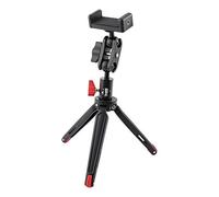 Eighosee Foldable Mini Tabletop Tripod with Phone Stand Double Ball Adjustment for Camera Phone Travel and Macro Photography