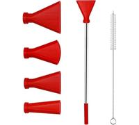 Eighosee for Acrylic Paint Pouring Supply Tools-4PCS Stainless Steel Straw Blow Nozzles Set with 4 Sizes, Painting Nozzle Equipment A