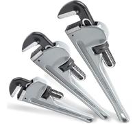 Eighosee for Professional Plumbers Aluminum Pipe Wrench Set,10 Inches,14 Inches,18 Inches Adjustable Plumbing Tools