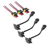 Eighosee Front Grill Lights Fit for 2004-2019 Grille LED White Lights Black Lens