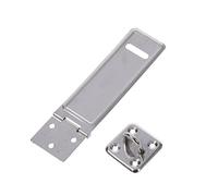 Eighosee Garage Door Silver Tone Stainless Steel Padlock Clasp Hasp and Staple 4"