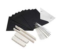 Eighosee Guitar Kit Repair Maintenance Accessories-Include 4 6 String Acoustic Guitar Bone Bridge Saddle and Nut, 9 Sand Paperhe,Needle Files of 13 Sizes