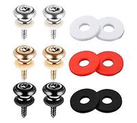 Eighosee Guitar Strap Part Includes 3 Pair Guitar Strap Buttons End Pins and 3 Pair Rubber Guitar Strap Blocks