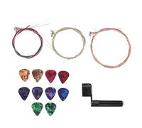 Eighosee Guitar Strings Replacement Steel String with Guitar Puller Bridge Pin Remover and Guitar Picks for Acoustic Guitar