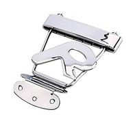 Eighosee Guitar Tailpiece Bridge Metal R Shape 6 String Semi Hollow Guitar Jazz Guitar Replacement Part Silver