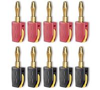 Eighosee High Current Quick Connect 4mm Banana Plug P10064 10PCS Gold-Plated Banana Connector 32A Electrical Test