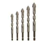 Eighosee High-Performance Titanium-Coated Drill and Tap Set Eccentric Drill Bit Kit Multifunction Drill Bit Set, for Metal, Stone, Glass, Concrete