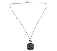 Eighosee Hollow Spider Web Pocket Watch Retro Quartz Black Necklace Pendant Men and Women Gift Pocket Watch