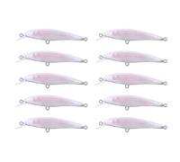 Eighosee Holographic Rattle Wire Through Body 8.5cm DIY Unpainted Blank Bait Minnows 10PCS for Custom Fishing Lures