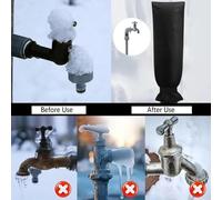 Eighosee Hose Bib Covers Water Hose Bib Socks Black Outdoor Faucet Covers for Winter Waterproof Sturdy Pipe Covering Supplies